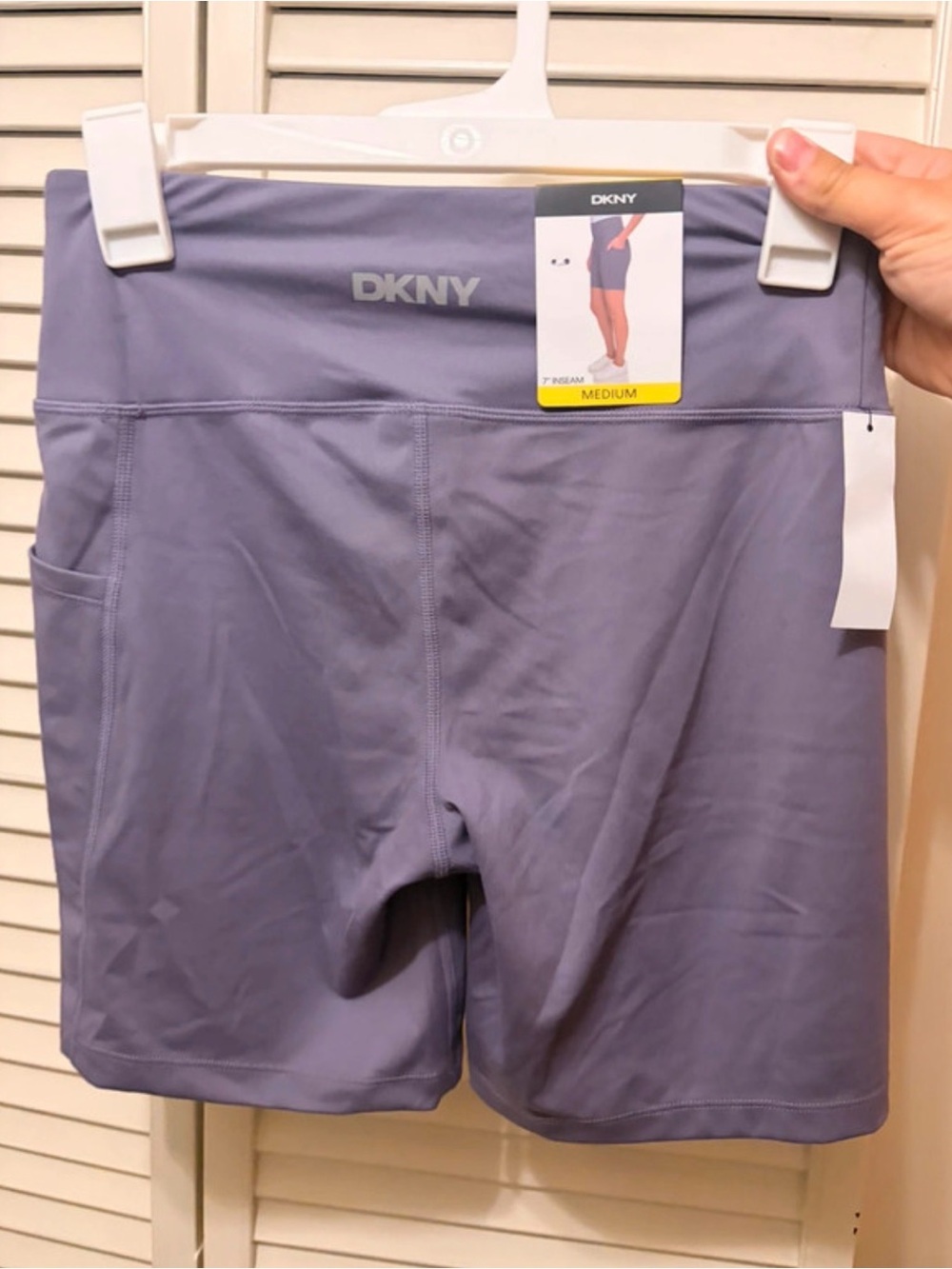 DKNY Lavender Active Mid-Rise Women's Biker Shorts